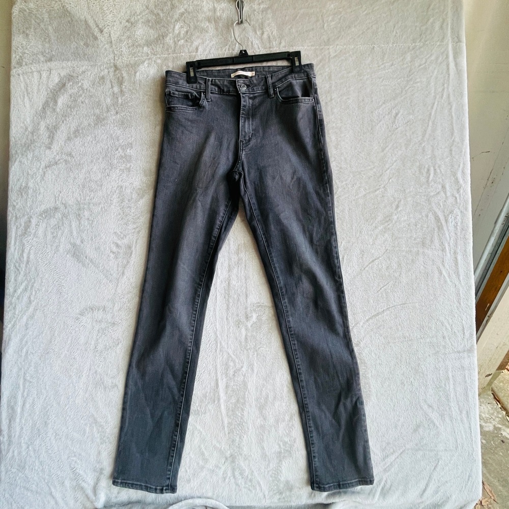 Levi's 712 Slim Jeans Women 31x34 Gray Stretch Denim Five Pocket Classic